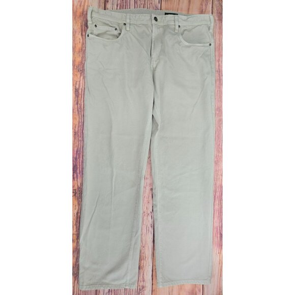 Orvis Mens Light Khaki Cotton Pants 40x32 Relaxed Fit - Picture 1 of 9